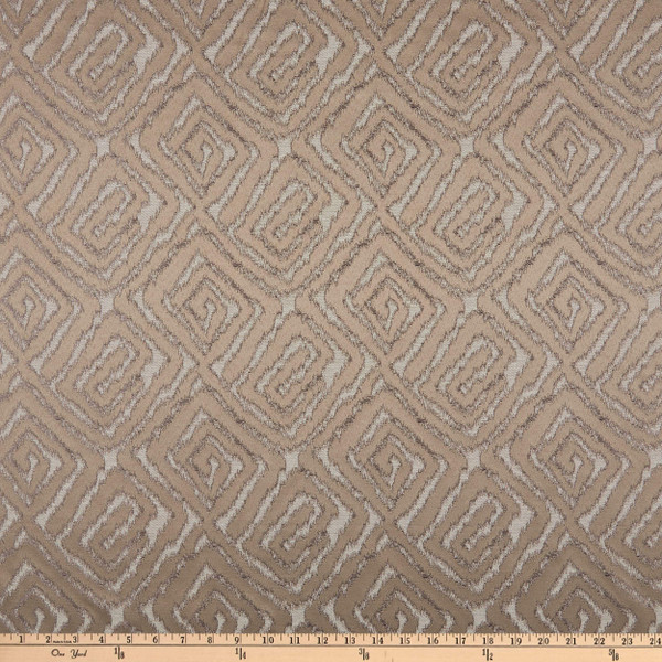 Eroica City of Joy Agra Jacquard Taupe | Medium Weight Jacquard Fabric | Home Decor Fabric | 58" Wide