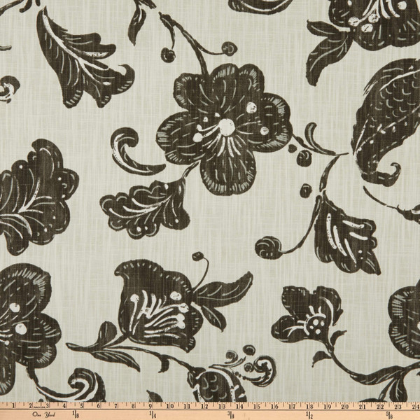 Duralee SE42692 Lowanna Slub Duck Charcoal | Lightweight Duck Fabric | Home Decor Fabric | 55" Wide