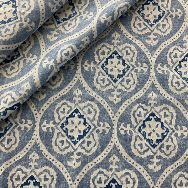 Duralee SE42688 Tau Duck Blue | Lightweight Duck Fabric | Home Decor Fabric | 55" Wide