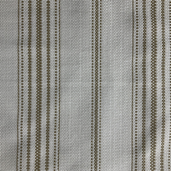 Laura & Kiran Farmhouse Stripe Woven Gold/Flax | Medium/Heavyweight Basketweave Fabric | Home Decor Fabric | 54" Wide