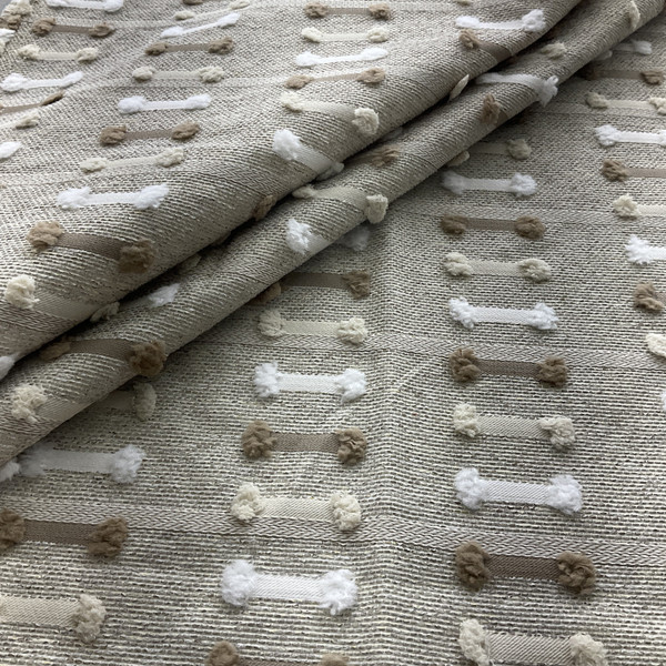 Performatex Fil Tassels Stripe Outdoor Jacquard Linen | Very Heavyweight Outdoor, Jacquard Fabric | Home Decor Fabric | 54" Wide