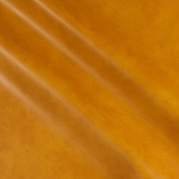 Kelly Embossed Bonded Leather Saffron | Heavyweight Faux Leather, Leather Fabric | Home Decor Fabric | 54" Wide