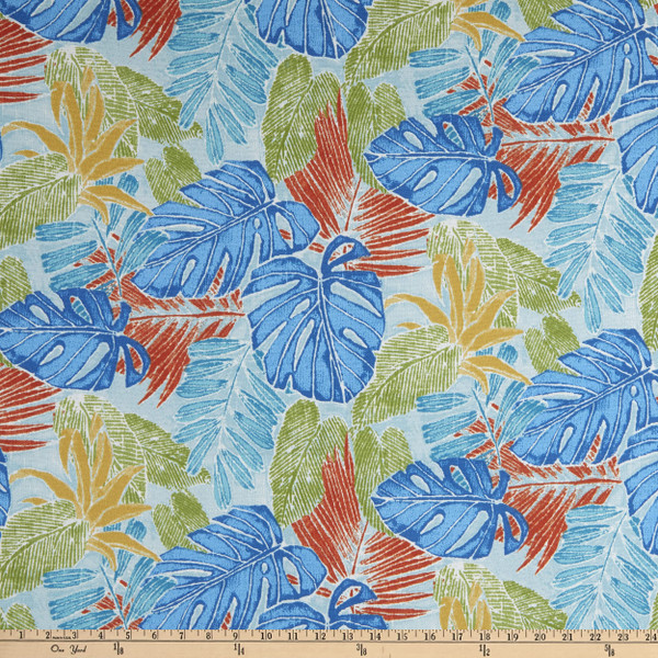 Tommy Bahama Outdoor Batik Leaves Sailor | Medium Weight Outdoor Fabric | Home Decor Fabric | 54" Wide
