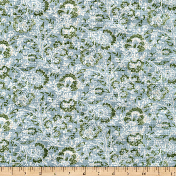 PKL Studio Filigree Duck Juniper | Medium Weight Duck Fabric | Home Decor Fabric | 54" Wide