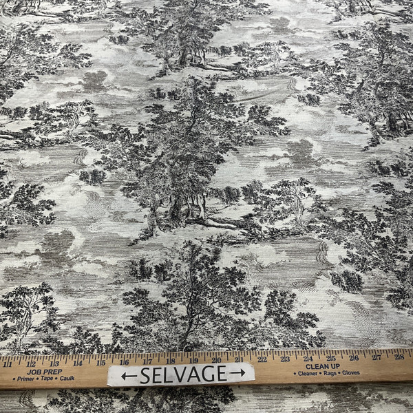 PKL Studio Serene Scenes Duck Zinc | Medium Weight Duck Fabric | Home Decor Fabric | 54" Wide