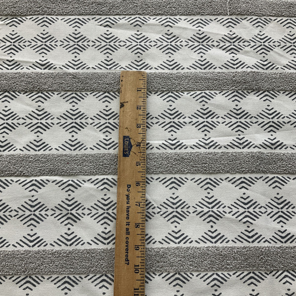 PKL Studio Stitched Path Embroidered Woven Cloud | Medium Weight Duck Fabric | Home Decor Fabric | 54" Wide