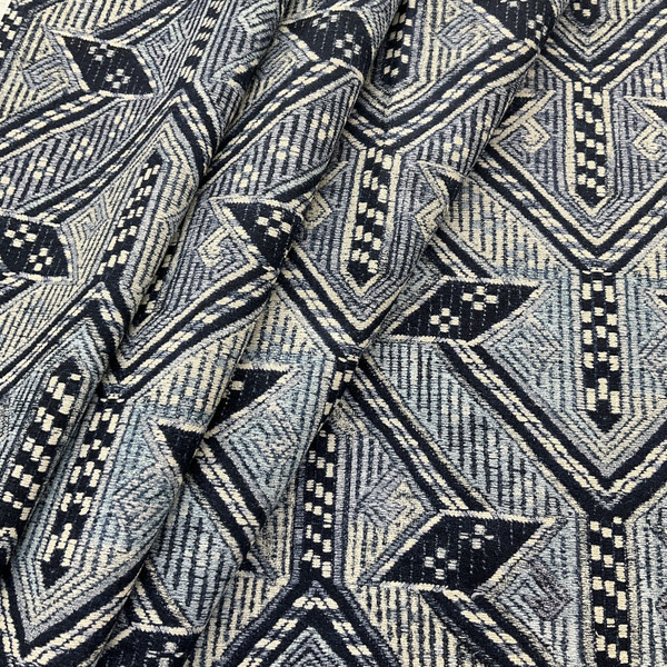 PKL Studio Anatalya Basketweave Indigo | Medium Weight Basketweave Fabric | Home Decor Fabric | 54" Wide