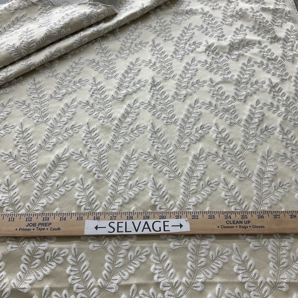 PKL Studio Delphine Jacquard Sandstone | Medium Weight Jacquard Fabric | Home Decor Fabric | 54" Wide