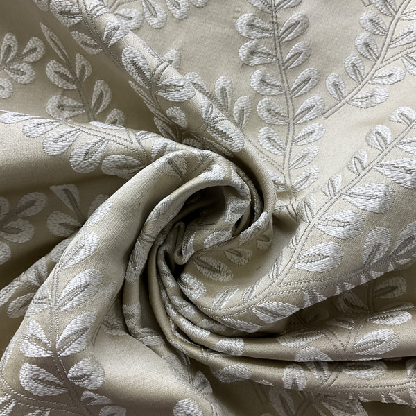 PKL Studio Delphine Jacquard Sandstone | Medium Weight Jacquard Fabric | Home Decor Fabric | 54" Wide