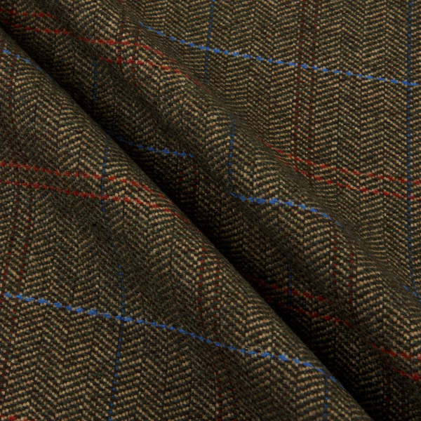 P Kaufmann Highland Romance Duncan Wool Tobacco | Medium/Heavyweight Wool Fabric | Home Decor Fabric | 54" Wide