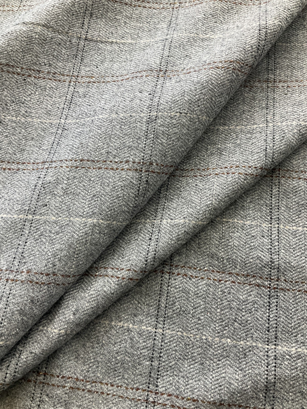 P Kaufmann Highland Romance Duncan Wool Stone | Medium/Heavyweight Wool Fabric | Home Decor Fabric | 54" Wide