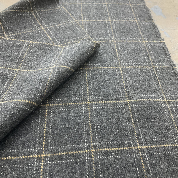 P Kaufmann Highland Romance Morrison Wool Charcoal | Medium/Heavyweight Wool Fabric | Home Decor Fabric | 54" Wide