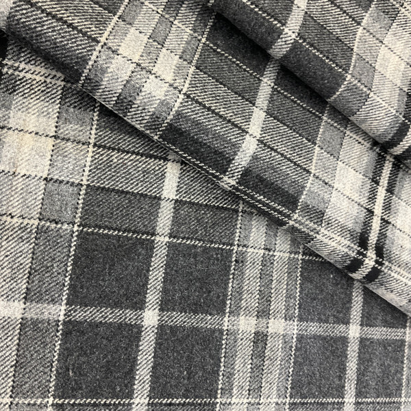 P Kaufmann Highland Romance Edmund Wool Charcoal | Medium/Heavyweight Wool Fabric | Home Decor Fabric | 54" Wide