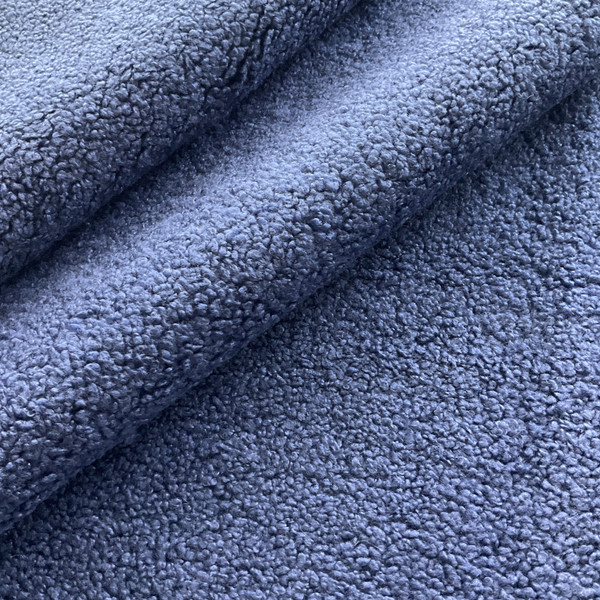 Wooly Faux Wool Solid Sapphire | Heavyweight Faux Wool Fabric | Home Decor Fabric | 56" Wide