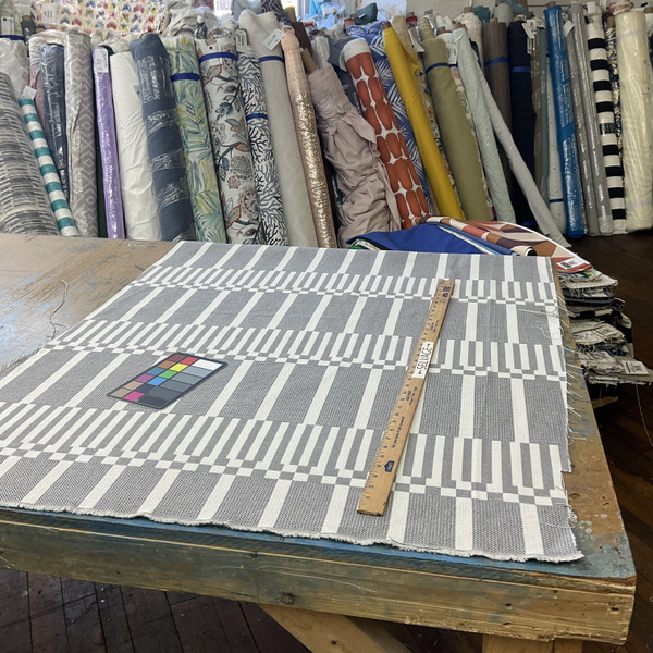 Bella Dura Home Performance Pep Rally Pewter | Heavyweight Outdoor, Jacquard Fabric | Home Decor Fabric | 57" Wide