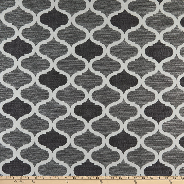 Bella Dura Home Performance Infinity Silver | Heavyweight Outdoor, Jacquard Fabric | Home Decor Fabric | 54" Wide