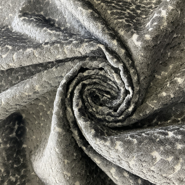 Europatex Safari Leopard Velvet Shadow | Very Heavyweight Velvet Fabric | Home Decor Fabric | 55" Wide