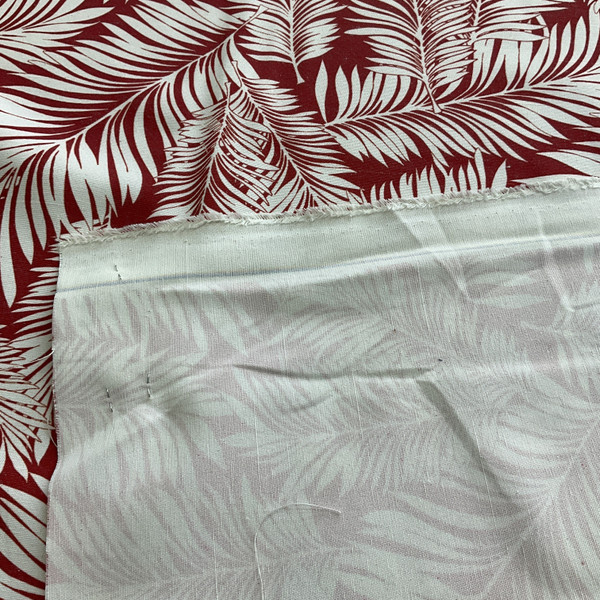 Comersan Fabrics Acuario Duck Red/White | Lightweight Duck Fabric | Home Decor Fabric | 55" Wide