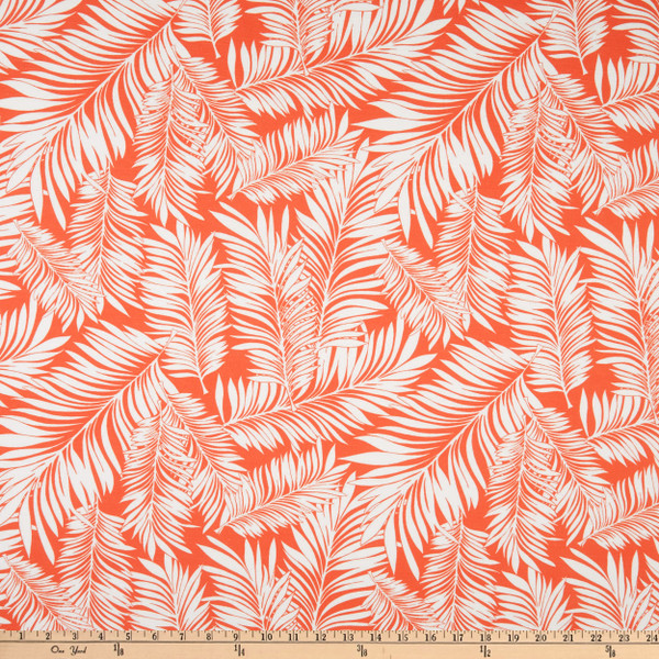 Comersan Fabrics Acuario Duck Orange/White | Lightweight Duck Fabric | Home Decor Fabric | 55" Wide