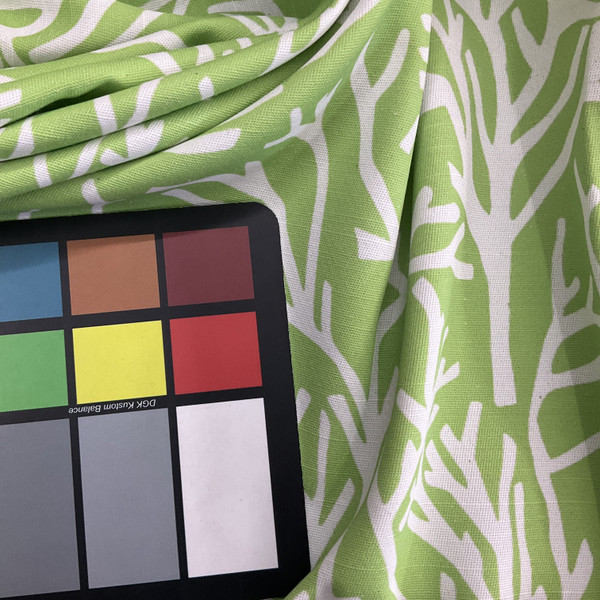 Comersan Fabrics Manglar Duck Green/White | Lightweight Duck Fabric | Home Decor Fabric | 55" Wide