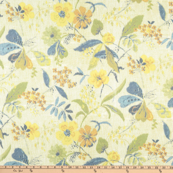 Hot Tropics Krisha Warp Sateen Yellow | Lightweight Sateen Fabric | Home Decor Fabric | 54" Wide