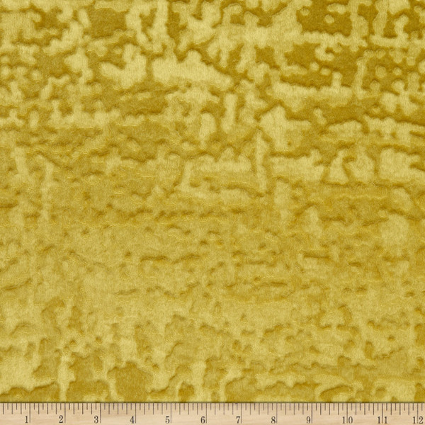 118" Allendale Abstract Crushed Velvet Maize | Medium/Heavyweight Velvet Fabric | Home Decor Fabric | 118" Wide