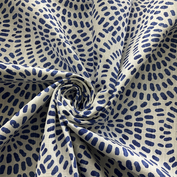 Premier Prints Into The Wild Cecil Slub Canvas Commodore Blue | Medium/Heavyweight Canvas Fabric | Home Decor Fabric | 54" Wide