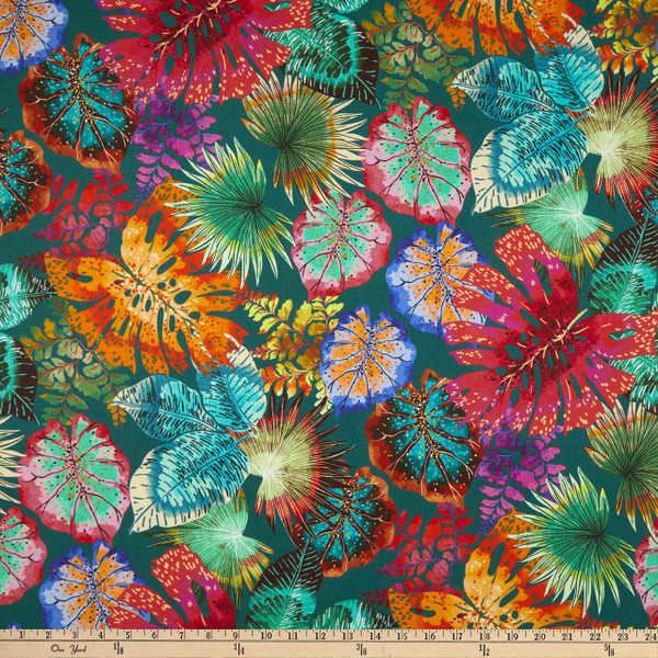 STOF France Jarina Duck Vert | Medium Weight Duck Fabric | Home Decor Fabric | 63" Wide