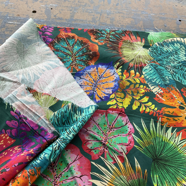 STOF France Jarina Duck Vert | Medium Weight Duck Fabric | Home Decor Fabric | 63" Wide