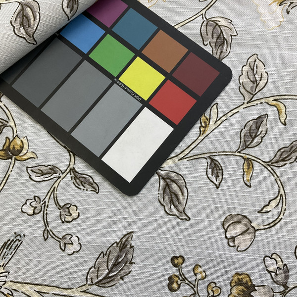 Waverly Summer Isles Floral Slub Duck Dove | Medium Weight Duck Fabric | Home Decor Fabric | 54" Wide