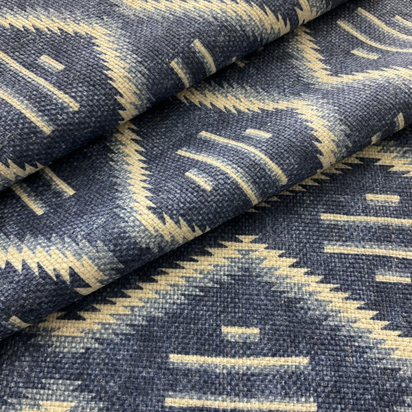 PKL Studio Modern Heirloom Basketweave Denim | Medium/Heavyweight Basketweave Fabric | Home Decor Fabric | 54" Wide