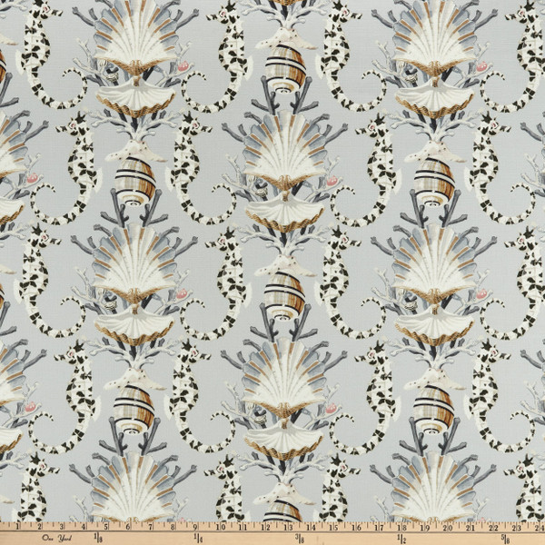 Silver lining Harrison Howard Mariner's Song Slub Duck Silver Lining | Medium Weight Duck Fabric | Home Decor Fabric | 54" Wide