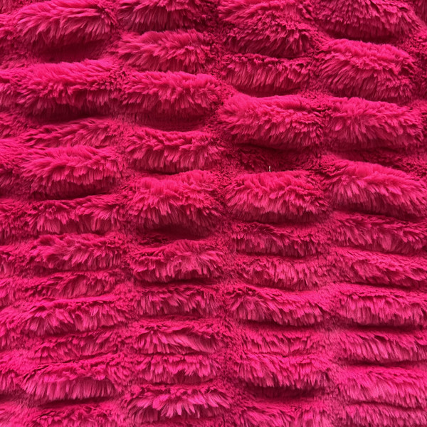 EZ Fabric Sharpei Snuggle Faux Fur Bright Rose | Very Heavyweight Faux Fur Fabric | Home Decor Fabric | 58" Wide