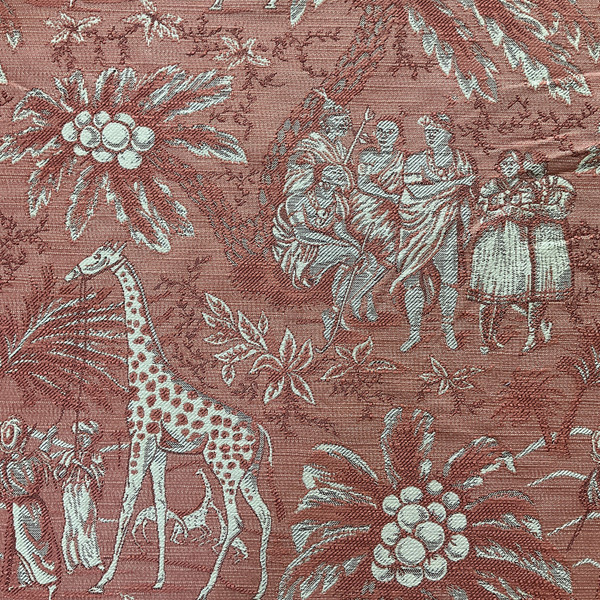 Artistry Land of Toile Woven Paprika | Home Decor Fabric | 56.5" Wide