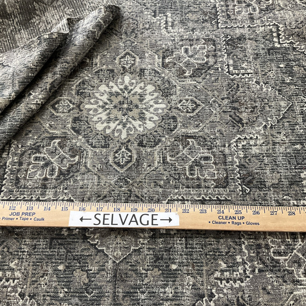 Swavelle Riggs Woven Chenille Slate | Home Decor Fabric | 56.5" Wide