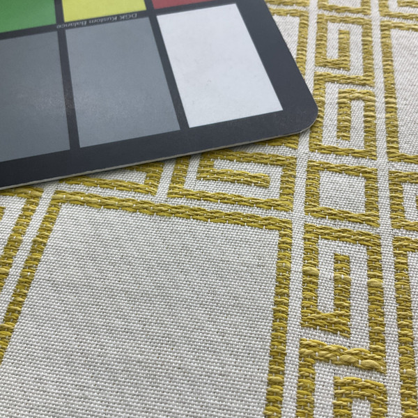 Bella Dura Home Indoor/Outdoor Performance Fair And Square Woven Lemon Yellow  | Home Decor Fabric | 54" Wide