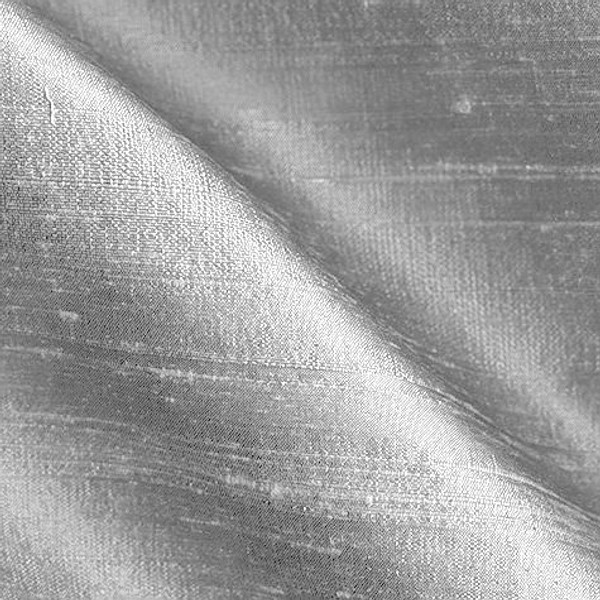 Dupioni Silk Fabric Iridescent Silver | Lightweight Dupioni Upholstery | Home Decor Upholstery | 54" Wide