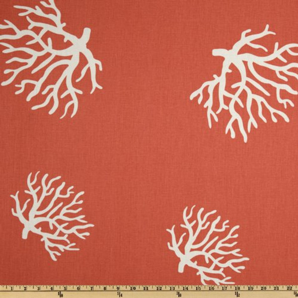 Premier Prints Coral Coral/White | Medium Weight Duck Fabric | Home Decor Fabric | 54" Wide