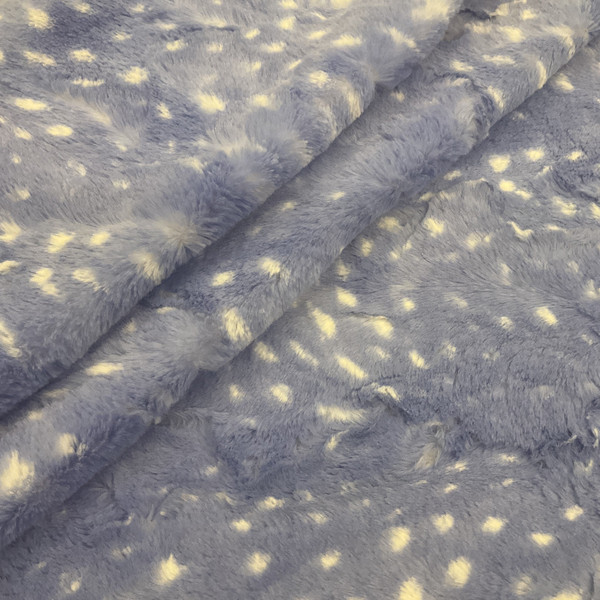 EZ Fabric Doe Snuggle Faux Fur French Blue | Very Heavyweight Faux Fur Fabric | Home Decor Fabric | 58" Wide (2)