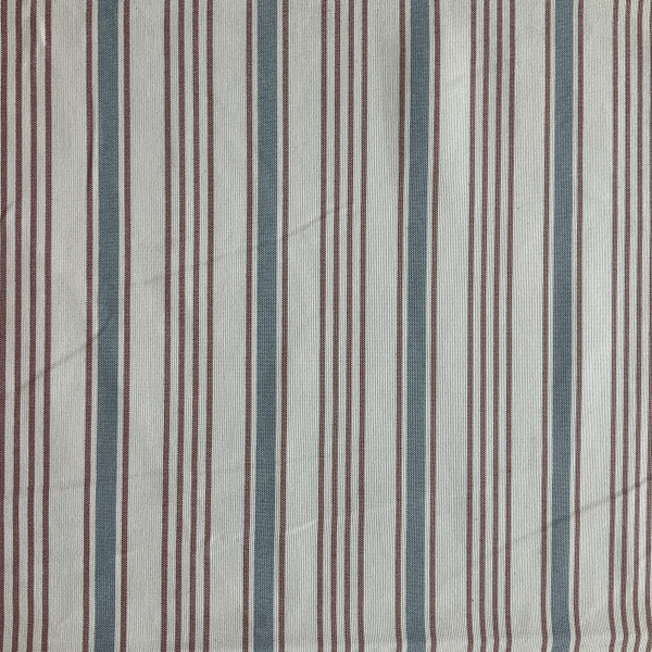 Stripes in Red / White / Blue | Upholstery / Slipcover Fabric | Medium Weight | 54" Wide | By the Yard