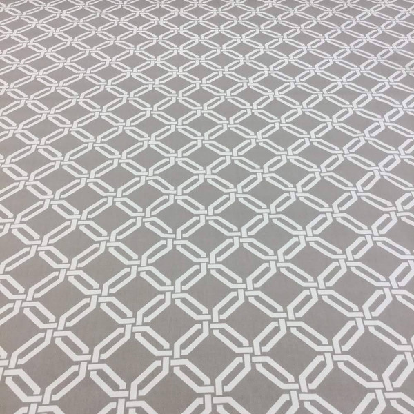 2 Yard Piece of Geometric Lattice in Taupe Upholstery / Drapery Fabric | Braemore | 54 W | BTY