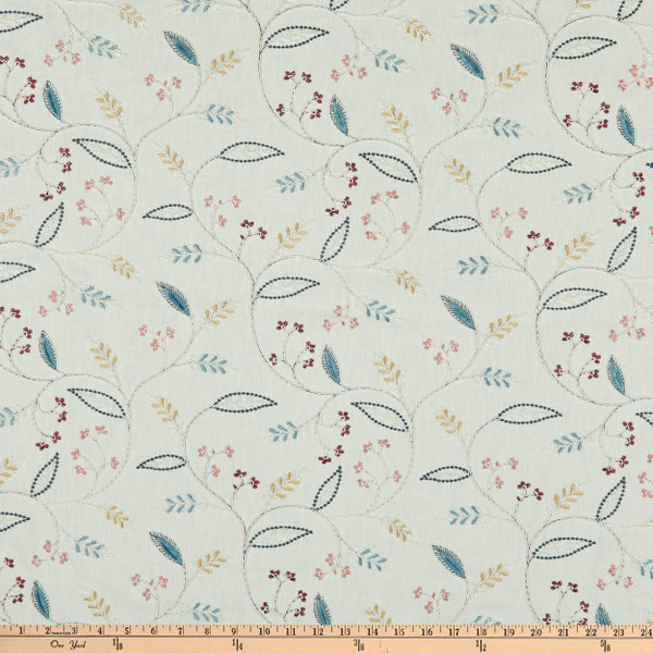 3.5 Yard Piece of Swavelle Prize Winner Embroidered Duck Garden