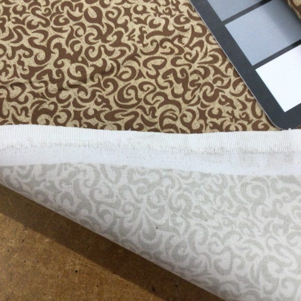 3 Yard Piece of Swirl Design in Two Toned Brown | Drapery Fabric | Polyester | 54 Wide | By the Yard