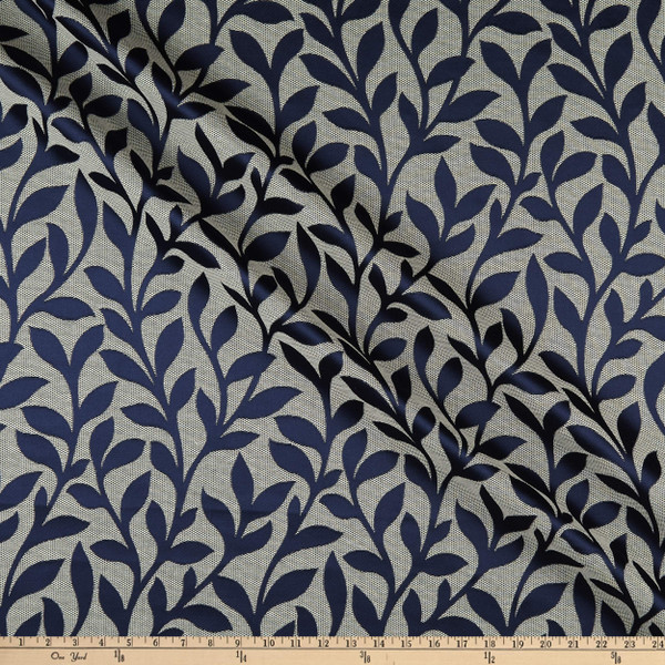 4.25 Yard Piece of Eroica Astral Spirit Jacquard Navy | Medium Weight Jacquard Fabric | Home Decor Fabric | 58" Wide