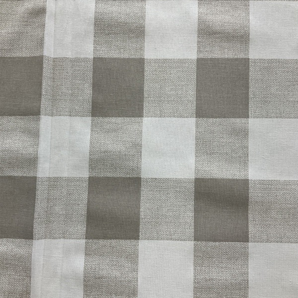 3.25 Yard Piece of Premier Prints Anderson Check Ecru | Medium Weight Duck Fabric | Home Decor Fabric | 54" Wide