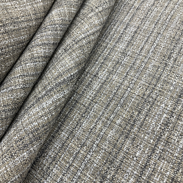 Slub Weave Fabric in Grey, Tan, White | Upholstery Fabric | 54" Wide | By the Yard