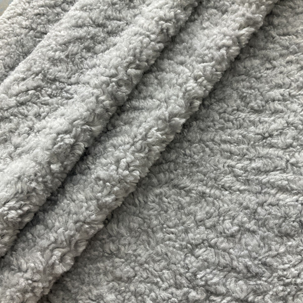 Grey Faux Fur Fabric | 56" Wide | Home Decor Apparel Fabric | Lightweight