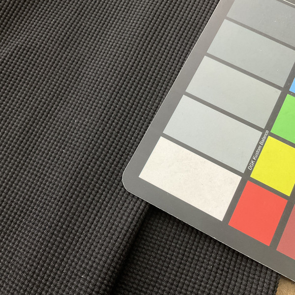 Black Solid Grid Knit  Jersey Knit Tube Fabric |  Circular | Clothing and Apparel | Medium weight | 40 " circumference | Sold by the Yard