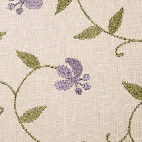 6.3 Yard Piece of Linen Fabric By Duralee 73014-45 | Lilac | Embroidered Cotton-Linen Fabric | 73014-45-REM2