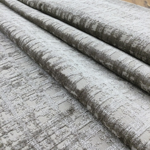 2.5 Yard Piece of Contemporary Chenille Fabric in Grey-Taupe | Upholstery | Medium to Heavy Weight | 54" Wide | By the Yard | Tarkine in Mineral